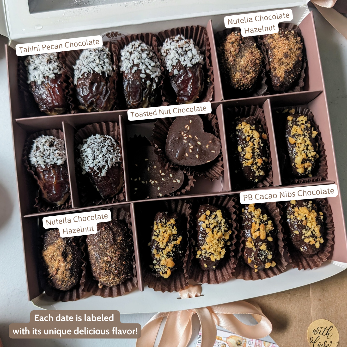 Chocolate Covered Stuffed Dates Combo Gift Box 01