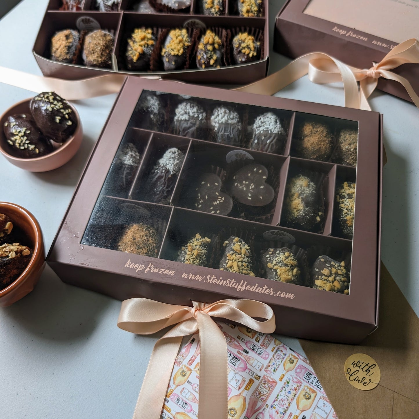 Chocolate Covered Stuffed Dates Combo Gift Box 01